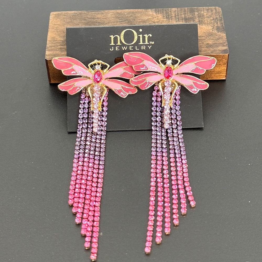 nOir Jewelry - Dragon Fly Earrings